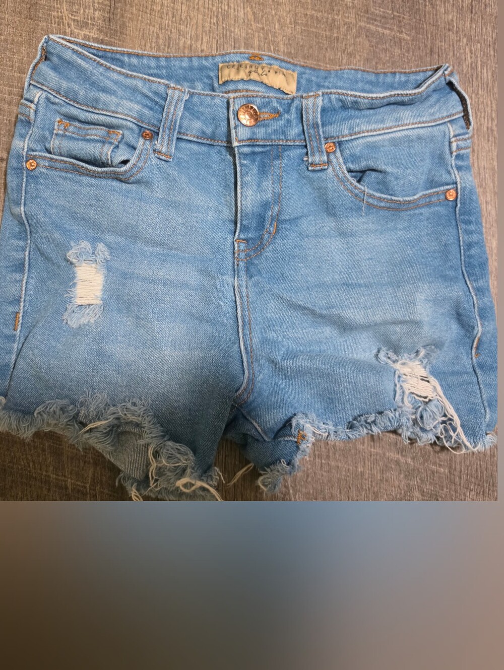Kids Light Blue Denim Shorts